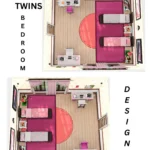 Pinkish Twins Bedroom (NO CC)
