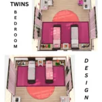 Pinkish Twins Bedroom (NO CC)