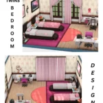 Pinkish Twins Bedroom (NO CC)