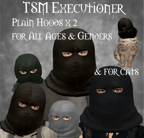 TSM Executioner Plain Hoods x 2 for All Ages & Genders