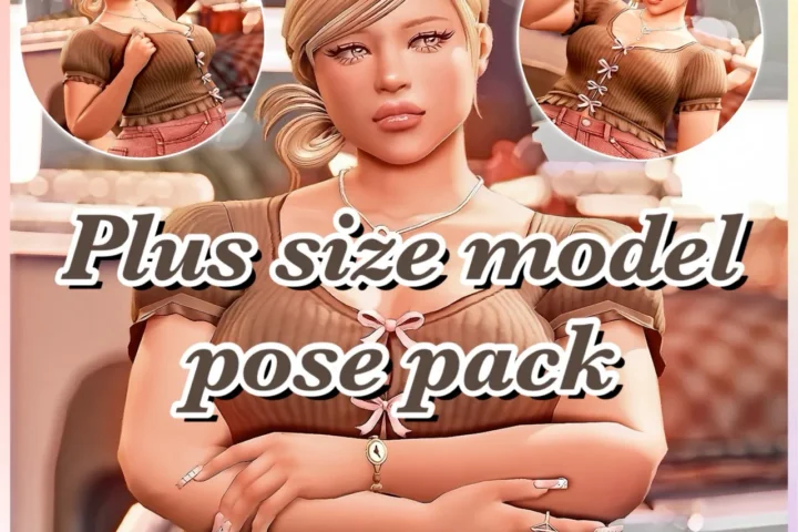 Acha Plus size model pose pack #1 (in game)
