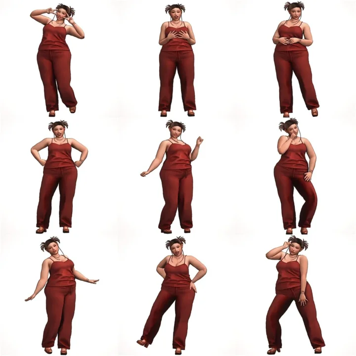 Acha Plus size model pose pack #2 (in cas)