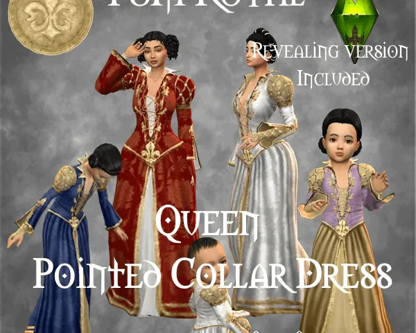 TSM Royal Queen Pointed Collar Dress for All Ages