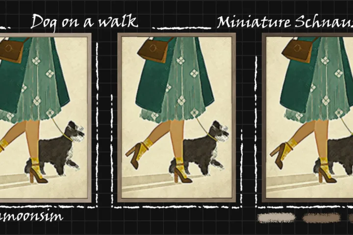 Dog on a walk collection "Miniature Schnauzer"