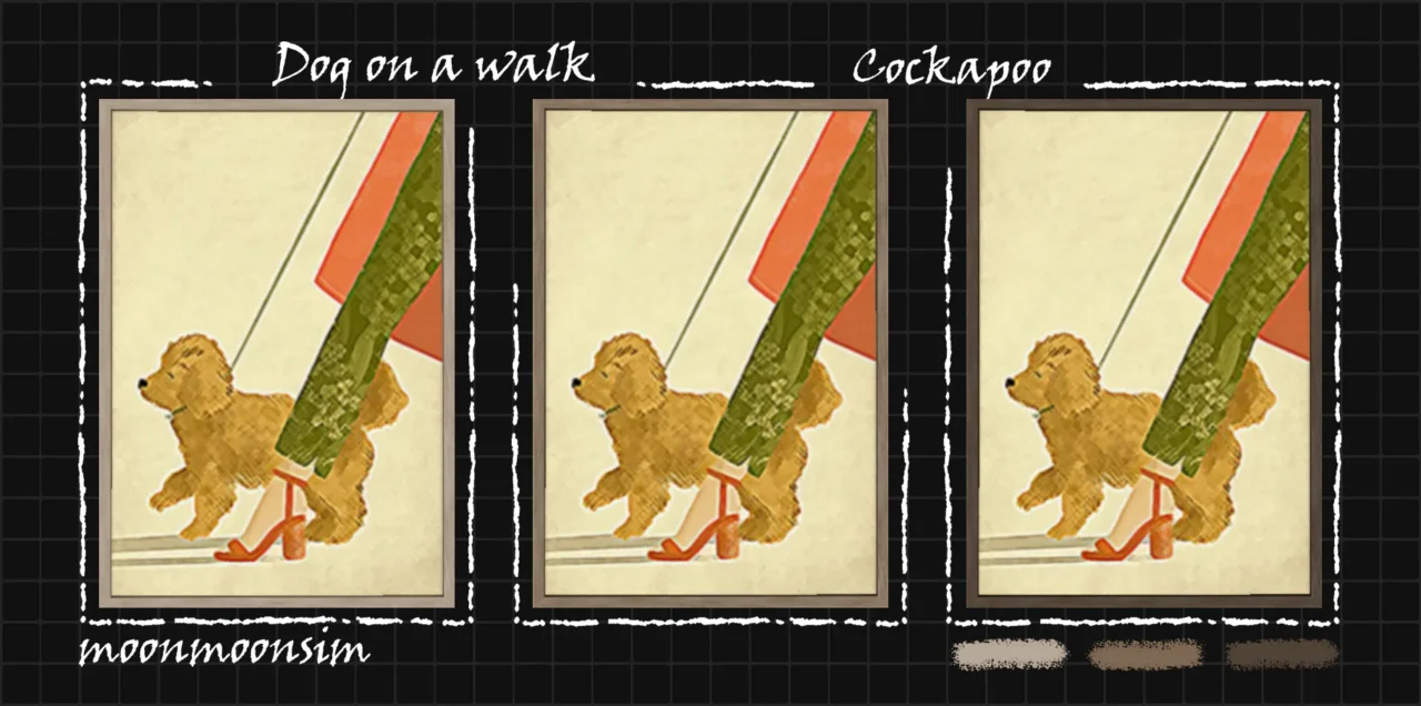 Dog on a walk collection "Cockapoo"