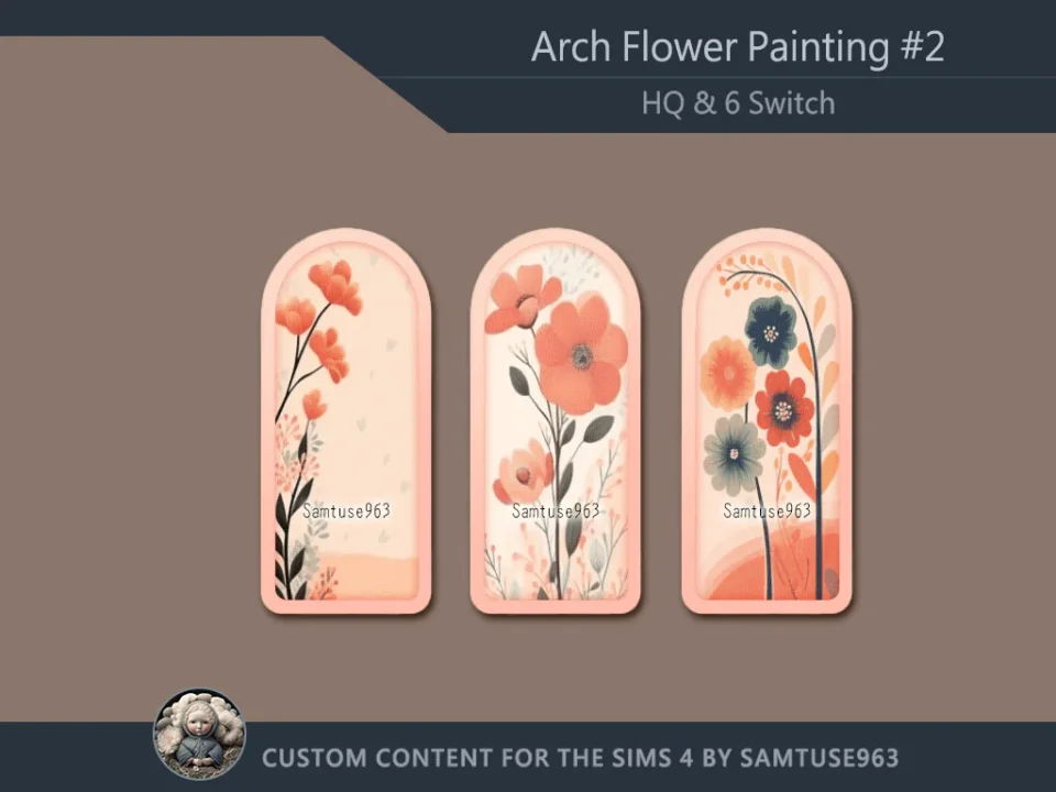 HQ Arch Flower Painting #2 Samtuse963