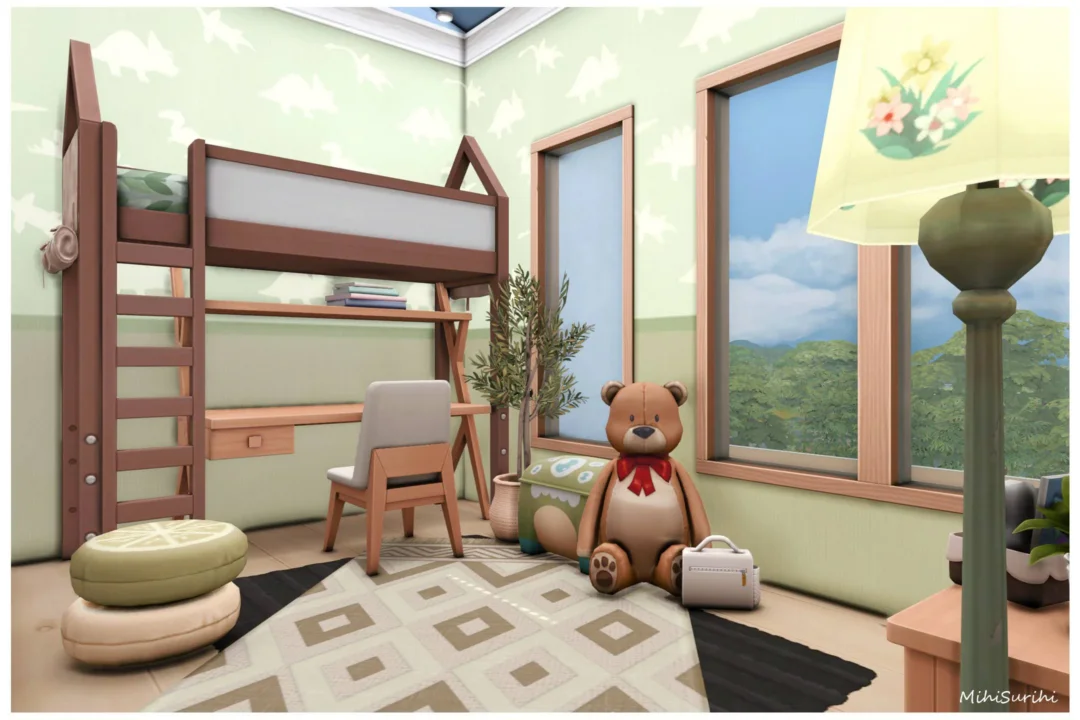 Lyla Kids Bedroom NO CC - Modern Wooden