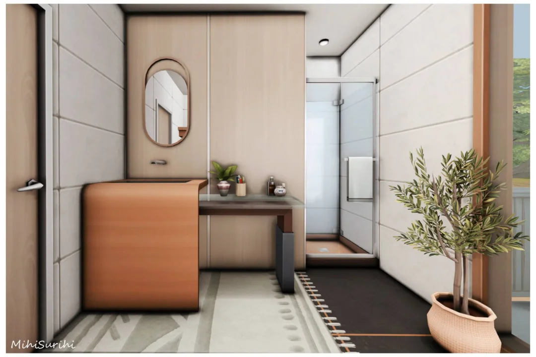 Lyla Bathroom NO CC - Modern Wooden