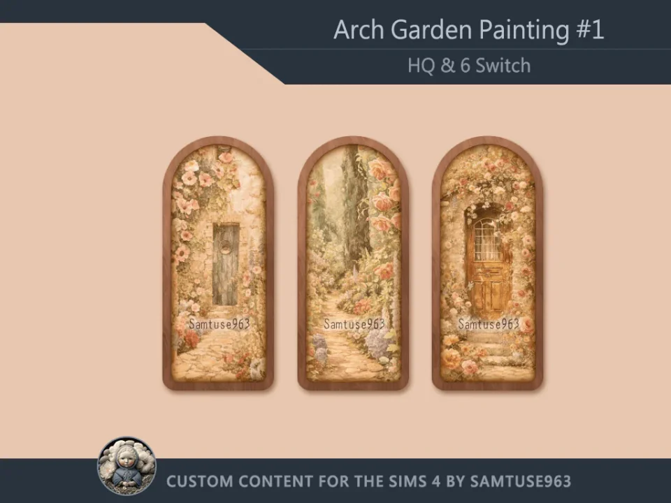 HQ Arch Garden Painting #1 Samtuse963