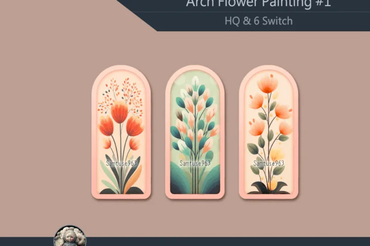 HQ Arch Flower Painting #1 Samtuse963