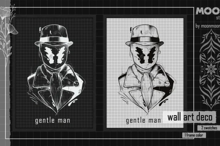 Gentleman Black White wall art