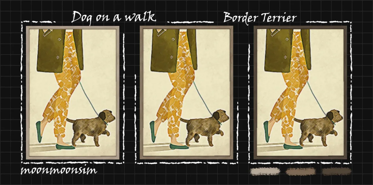 Dog on a walk collection "Border Terrier"
