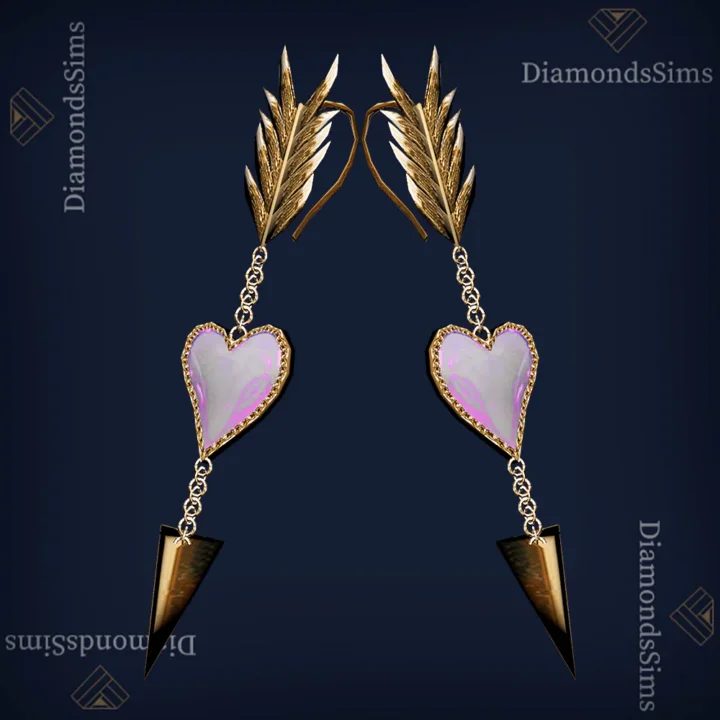 Cupids arrows earrings 62 by diamondssims