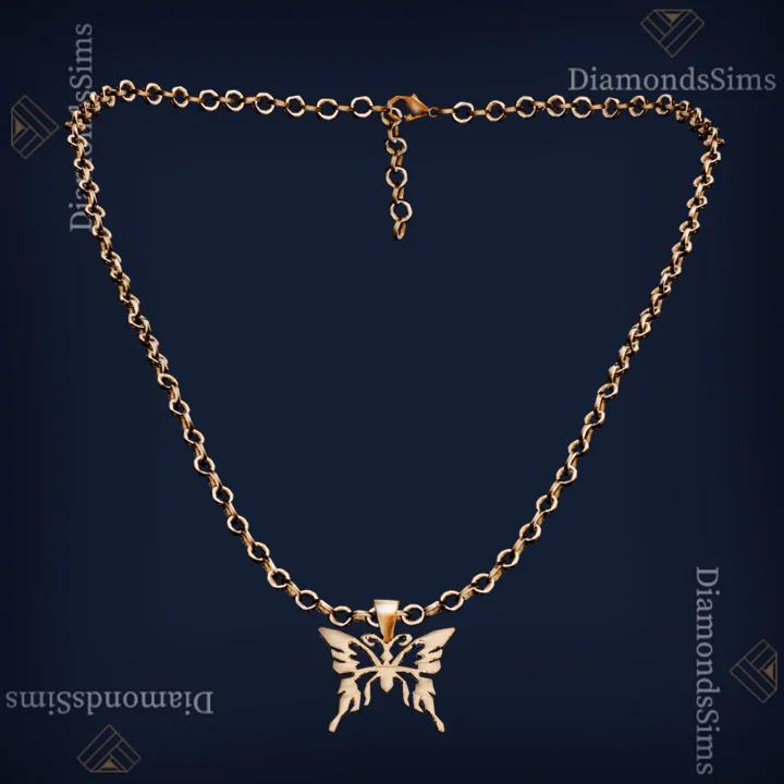 Butterfly necklace 55 by diamondssims