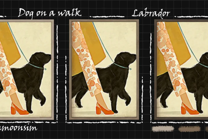 Dog on a walk collection "Labrador"