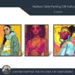 Medium Table Painting Y2K Fashion #1 Samtuse963