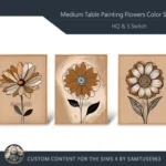 HQ Medium Table Painting Flowers Color Sketch #1 Samtuse963