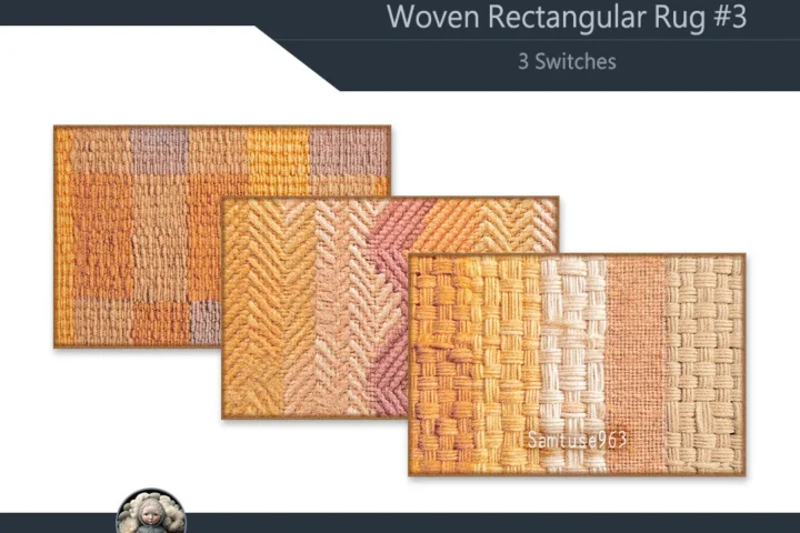 HQ Woven Rectangular Dance Rug #3 Samtuse963
