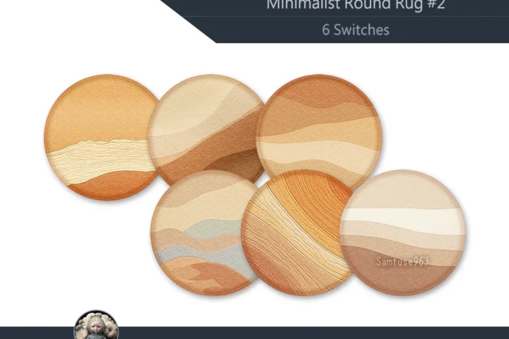 Minimalist Round Dance Rug #2 Samtuse963