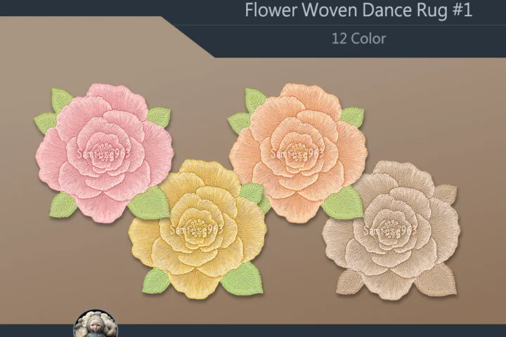 Flower Woven Dance Rug #1 Samtuse963