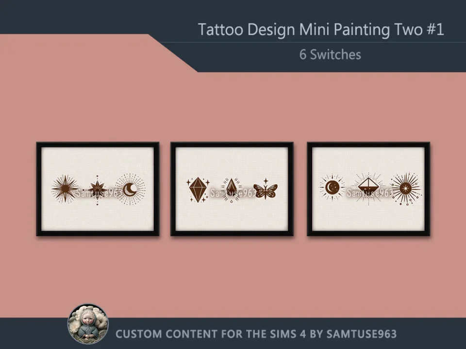 Tattoo Design Mini Painting Two #1 Extra H Samtuse963