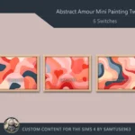 Abstract Amour Mini Painting Two #1 Extra H Samtuse963