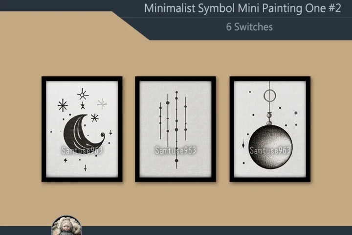 Minimalist Symbol Mini Painting One #2 Extra G Samtuse963