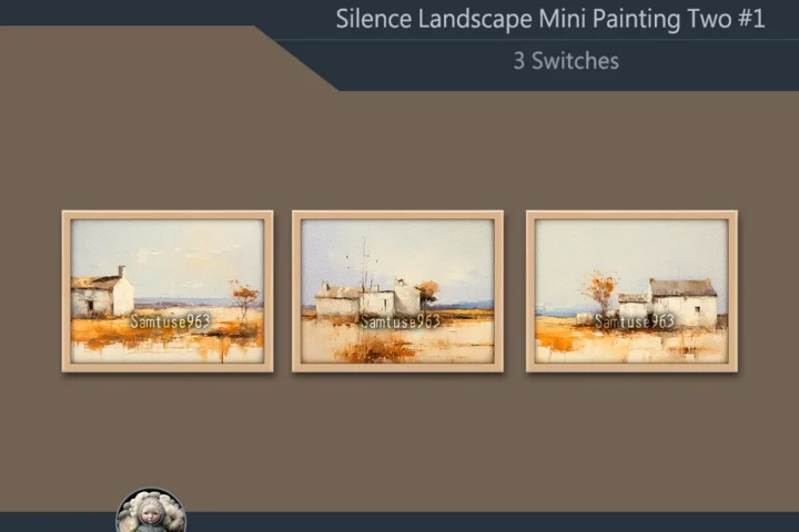 Silence Landscape Mini Painting Two #1 Extra H Samtuse963