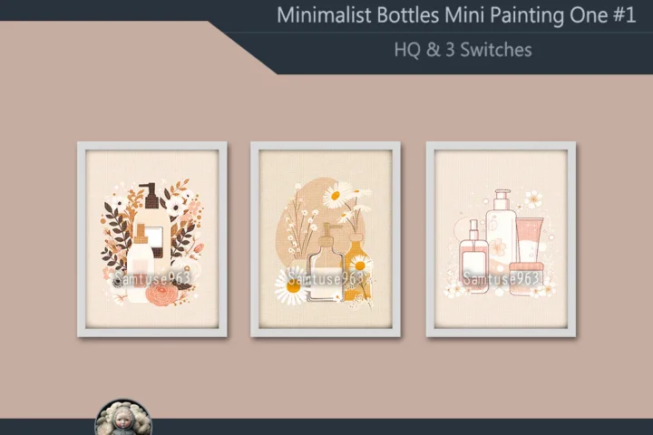 Minimalist Bottles Mini Painting One #1 Extra G Samtuse963