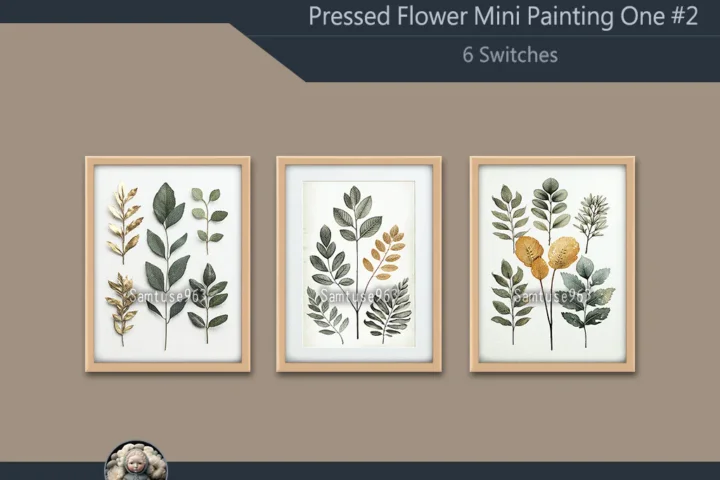 Pressed Flower Mini Painting One #2 Extra G Samtuse963