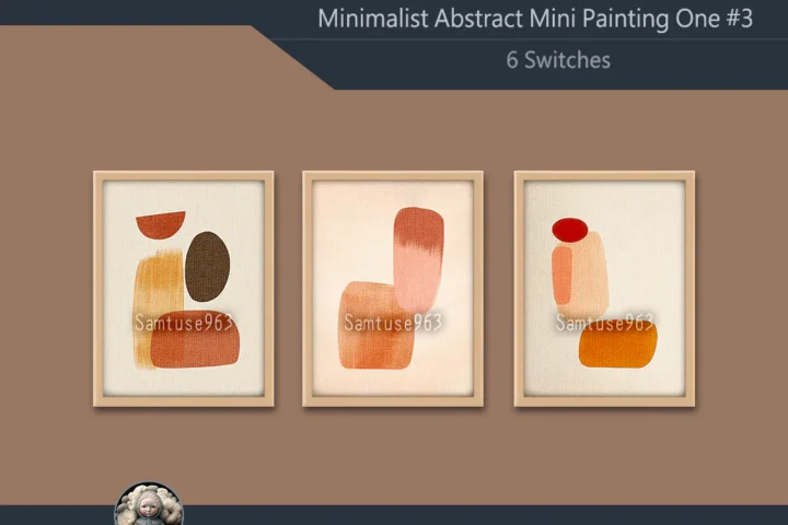 Minimalist Abstract Mini Painting One #3 Extra G