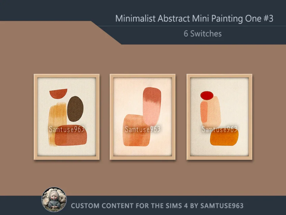 Minimalist Abstract Mini Painting One #3 Extra G