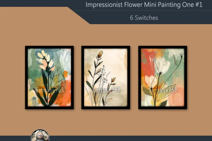 Impressionist Flower Mini Painting One #1 Extra G