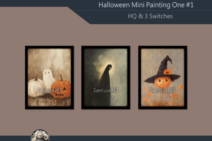 HQ Halloween Mini Painting One #1 Extra G Samtuse963
