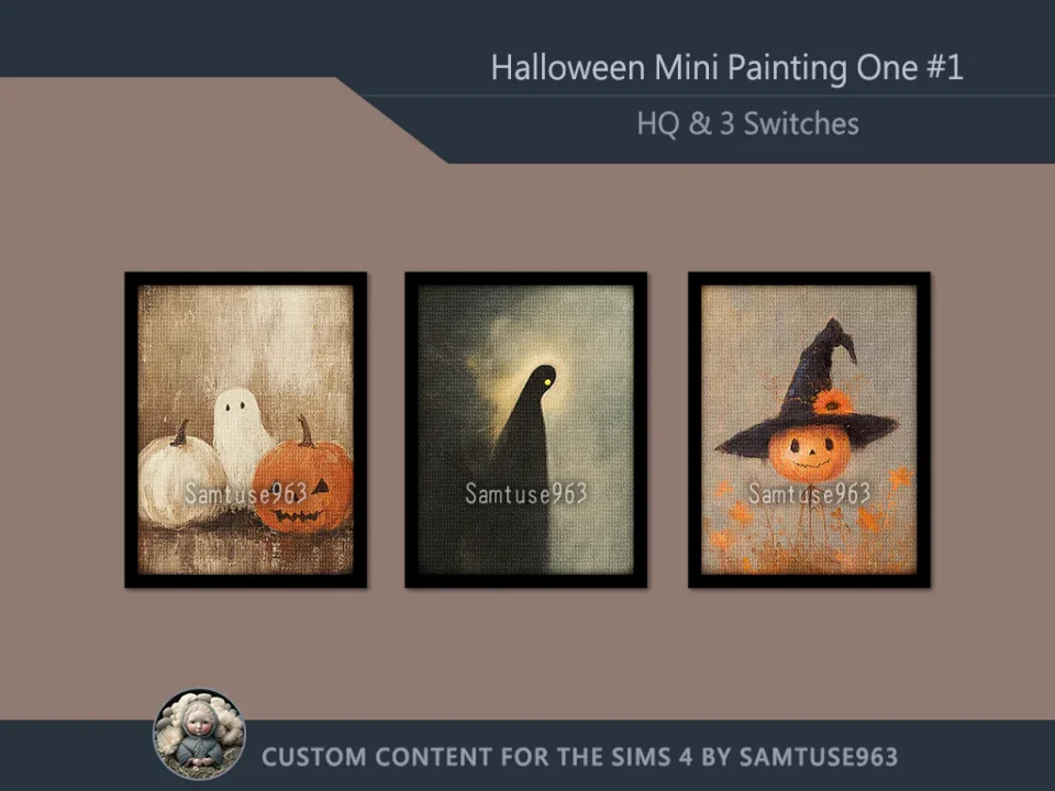 HQ Halloween Mini Painting One #1 Extra G Samtuse963