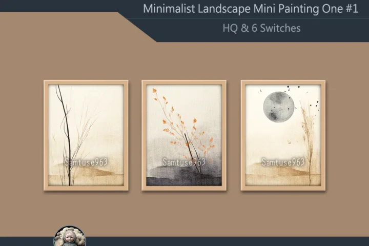 HQ Minimalist Landscape Mini Painting One #1 Extra G Samtuse963