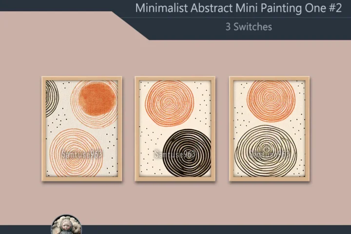 Minimalist Abstract Mini Painting One #2 Extra G Samtuse963