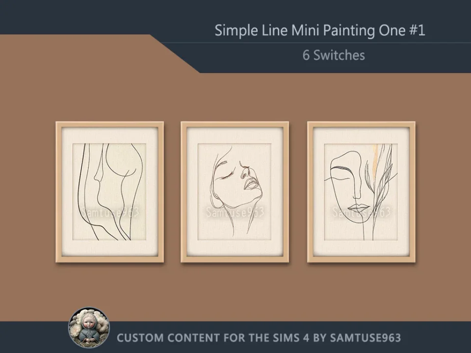 Simple Line Mini Painting One #1 Extra G Samtuse963