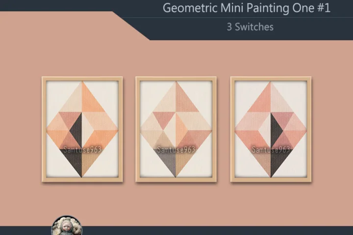 Geometric Mini Painting One #1 Extra G Samtuse963