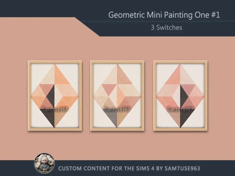 Geometric Mini Painting One #1 Extra G Samtuse963