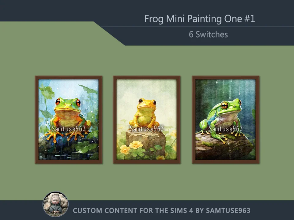 Frog Mini Painting One #1 Extra G Samtuse963