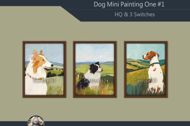 Dog Mini Painting One #1 Extra G Samtuse963