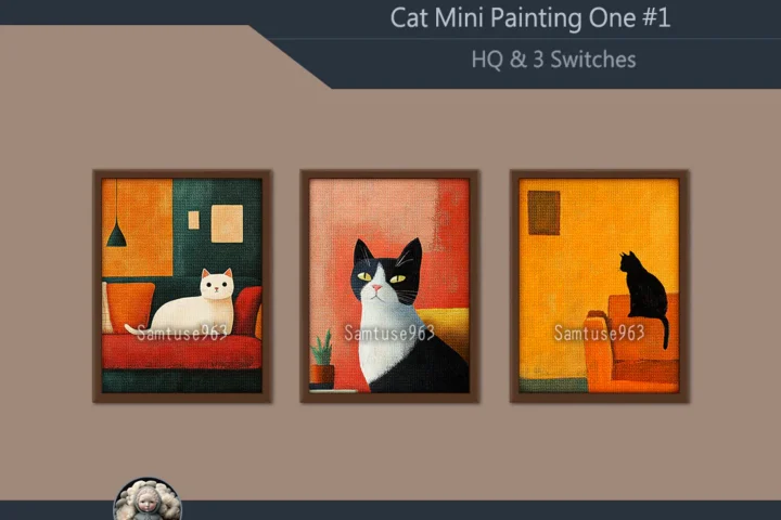 Cat Mini Painting One #1 Extra G Samtuse963