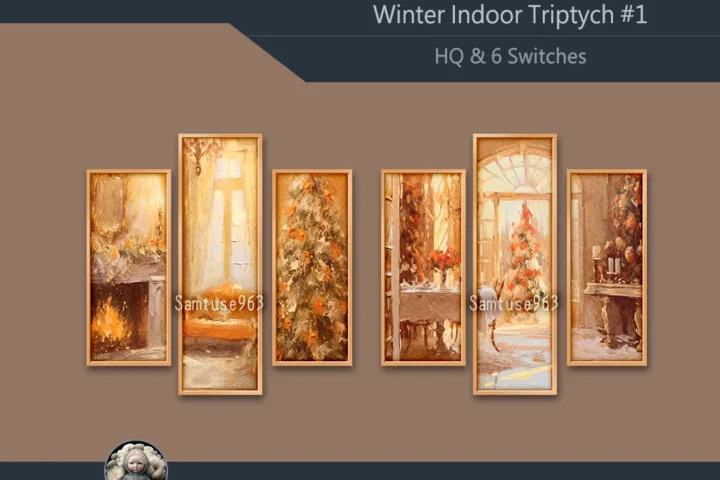 HQ Winter Indoor Triptych #1 Extra B Samtuse963