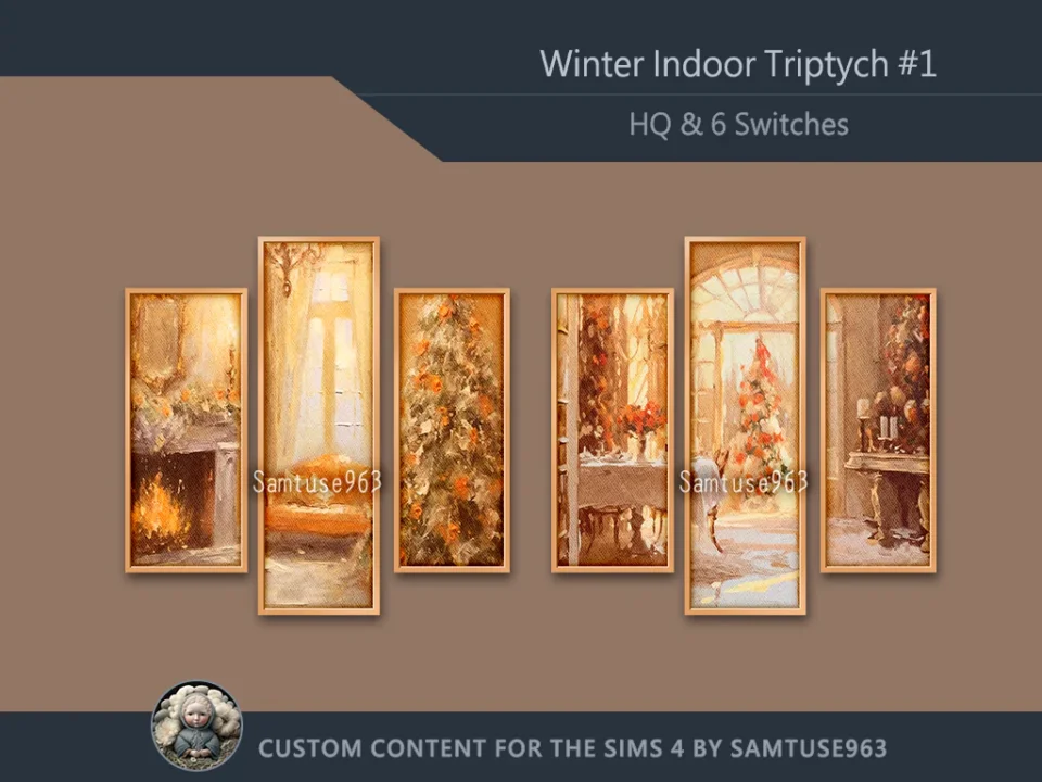 HQ Winter Indoor Triptych #1 Extra B Samtuse963
