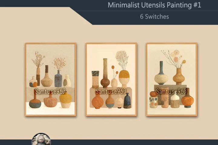 Minimalist Utensils Painting #1 Extra A Samtuse963