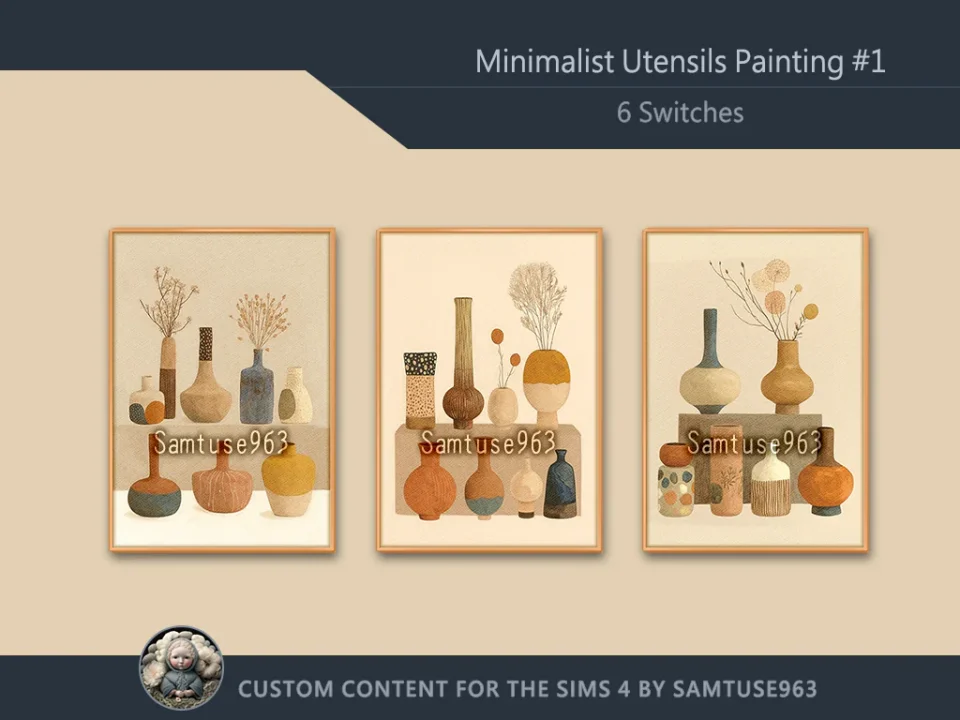 Minimalist Utensils Painting #1 Extra A Samtuse963