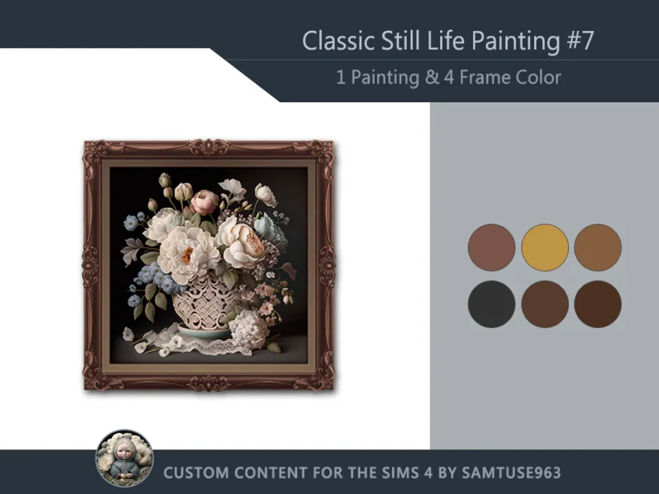 Classic Still Life Painting #7 Samtuse963