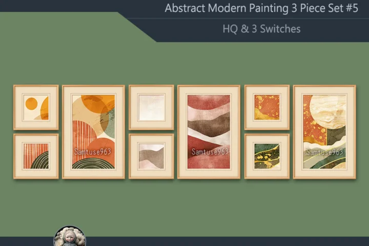 HQ Abstract Modern Painting 3 Piece Set #5 Sellable Extra F Samtuse963
