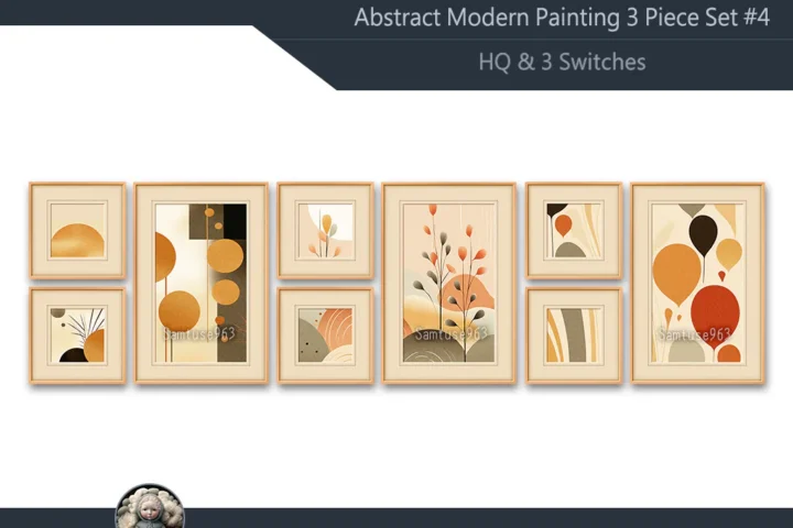 HQ Abstract Modern Painting 3 Piece Set #4 Sellable Extra F Samtuse963